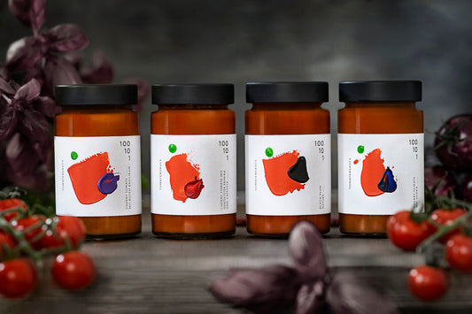 Geschenkbox — 5 Saucen & Bucatini