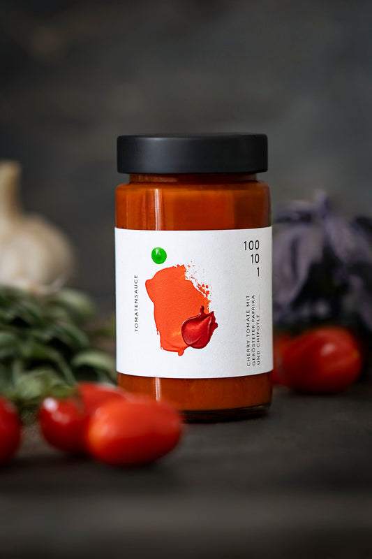 Cherry Tomate mit gerösteter Paprika und Chipotle